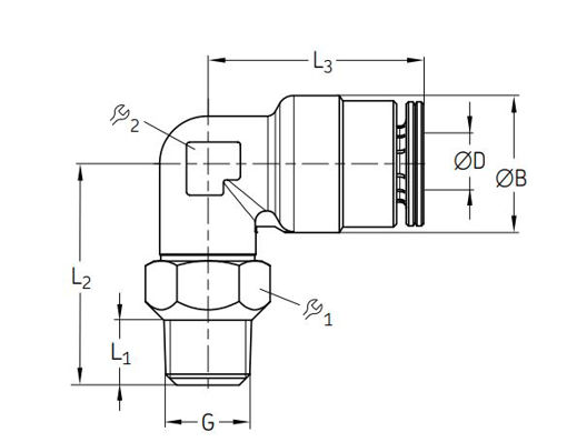 WEDKM 6, M10x1, svivel